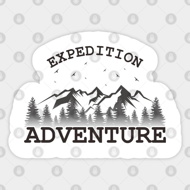 Expedition mountain Sticker by MEJIKU